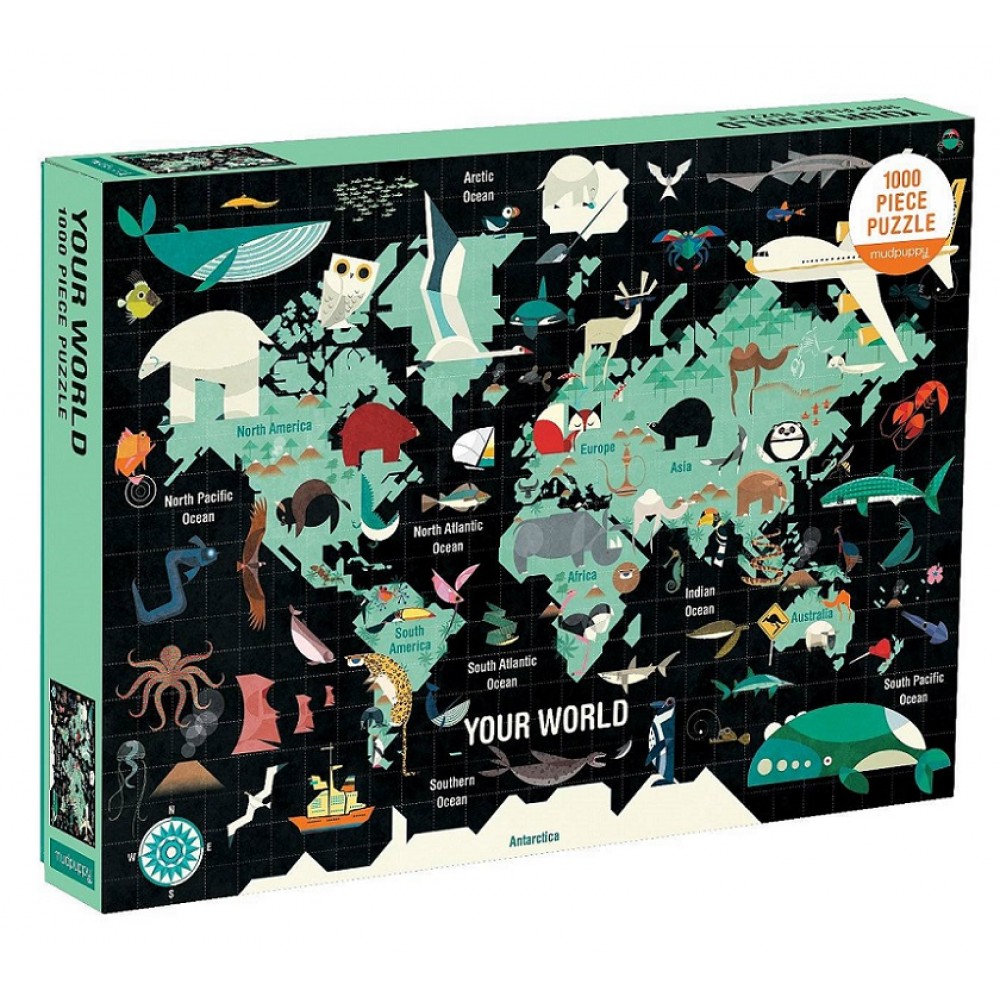 Map of the World Family Puzzle 1000 pc